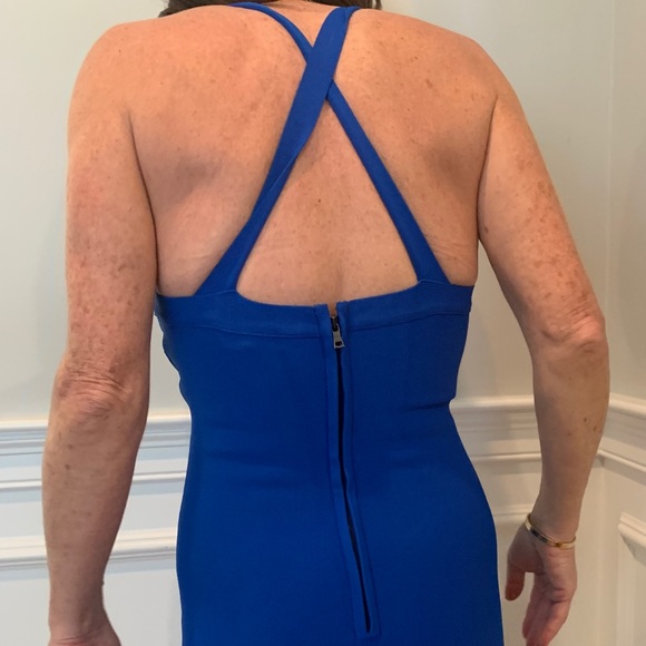 BCBG Blue Midi Bandage Dress XS - Picture 4 of 4